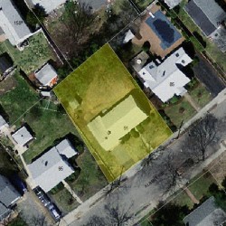 91 Albert Rd, Newton MA  02466-1300 aerial view