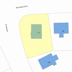 170 Upland Ave, Newton MA  02461-2043 plot plan