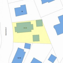 36 Washburn St, Newton MA  02458-1304 plot plan