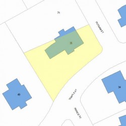 35 Temple St, Newton MA  02465-2306 plot plan