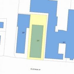 225 California St, Newton MA 02458-1047 plot plan