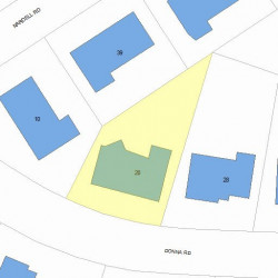 20 Donna Rd, Newton MA 02459-2805 plot plan