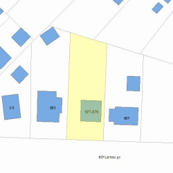 677 Boylston St, Newton MA 02459-2602 plot plan