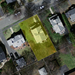 51 Adella Ave, Newton MA  02465-1921 aerial view