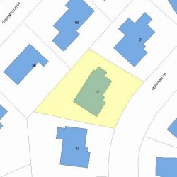 27 Deborah Rd, Newton MA 02459-2837 plot plan