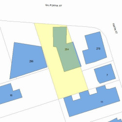 284 California St, Newton MA  02458-1051 plot plan