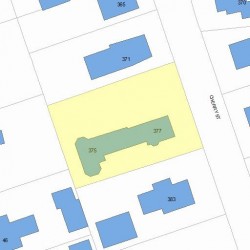 377 Cherry St, Newton MA 02465-1831 plot plan