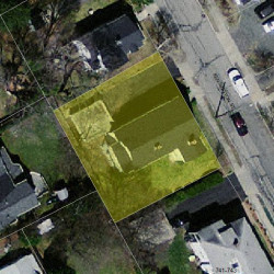 69 Kensington St, Newton MA  02460-1311 aerial view