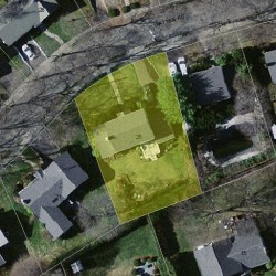 25 Haynes Rd, Newton MA  02459-2716 aerial view