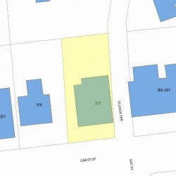 313 Cabot St, Newton MA  02460-2255 plot plan