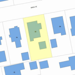 68 Erie Ave, Newton MA 02461-1514 plot plan