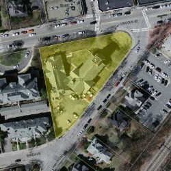 54 Lincoln St, Newton MA 02461-1547 aerial view