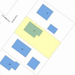 12 Chandler Pl, Newton MA 02464-1402 plot plan