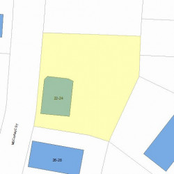 22 Mechanic St, Newton MA 02464-1414 plot plan