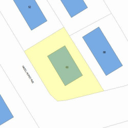 60 Hazelhurst Ave, Newton MA  02465-1341 plot plan