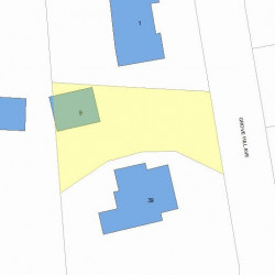 9 Grove Hill Ave, Newton MA 02460-2301 plot plan