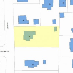 46 Cedar St, Newton MA  02459-1113 plot plan