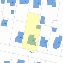 139 Gibbs St, Newton MA  02459-1927 plot plan