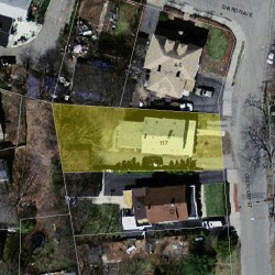117 Crescent St, Newton MA 02466-2511 aerial view