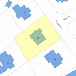 31 Sterling St, Newton MA  02465-2614 plot plan