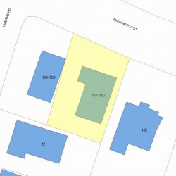 152 Washington St, Newton MA 02458-2250 plot plan