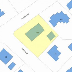 154 Allerton Rd, Newton MA 02461-1202 plot plan