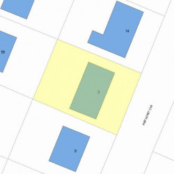 3 Anthony Cir, Newton MA 02460-1109 plot plan