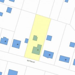 35 Cotton St, Newton MA  02458-2619 plot plan