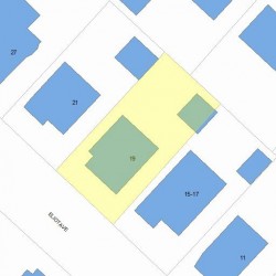 19 Eliot Ave, Newton MA 02465-1708 plot plan