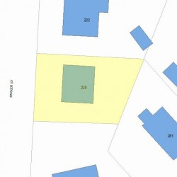 228 Parker St, Newton MA 02459-2551 plot plan