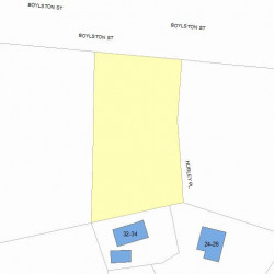 502 Boylston St, Newton MA  02459-2759 plot plan