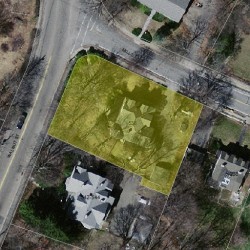536 Walnut St, Newton MA 02460-2431 aerial view