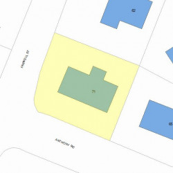 71 Anthony Rd, Newton MA  02460-1144 plot plan