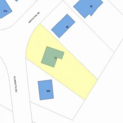 52 Kingston Rd, Newton MA 02461-1014 plot plan