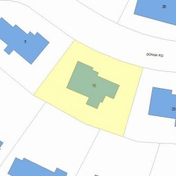 15 Donna Rd, Newton MA 02459-2804 plot plan