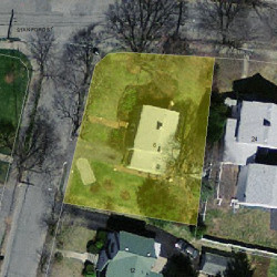 6 Freeman St, Newton MA  02466-1206 aerial view