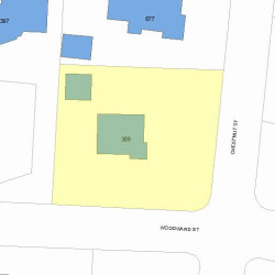 389 Woodward St, Newton MA  02468-1522 plot plan