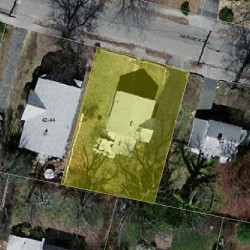 48 Warwick Rd, Newton MA 02465-1724 aerial view