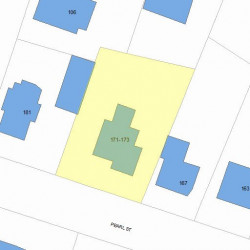173 Pearl St, Newton MA 02458-1443 plot plan