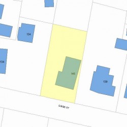 145 Gibbs St, Newton MA 02459-1927 plot plan