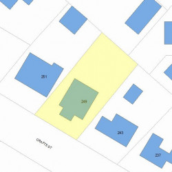 249 Crafts St, Newton MA 02460-1440 plot plan