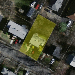 35 Whittemore Rd, Newton MA  02458-2105 aerial view