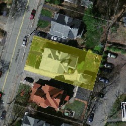 118 Lowell Ave, Newton MA 02460-1503 aerial view