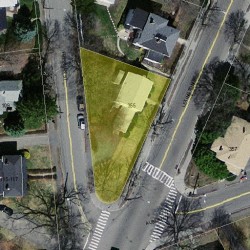 355 Lexington St, Newton MA 02466-1211 aerial view