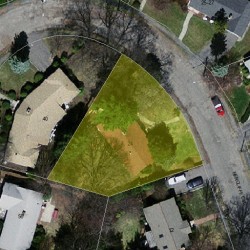 24 Bencliffe Cir, Newton MA 02466-1101 aerial view