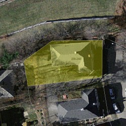 238 Bellevue St, Newton MA 02458-1815 aerial view