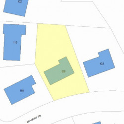 126 Brandeis Rd, Newton MA 02459-2745 plot plan