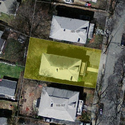 109 Adena Rd, Newton MA  02465-1619 aerial view