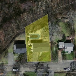 55 Staniford St, Newton MA  02466-1108 aerial view