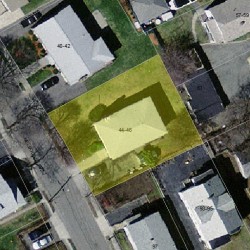 46 Melbourne Ave, Newton MA 02460-1222 aerial view